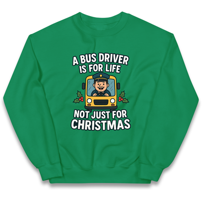 Bus Driver Christmas Kids Jumper