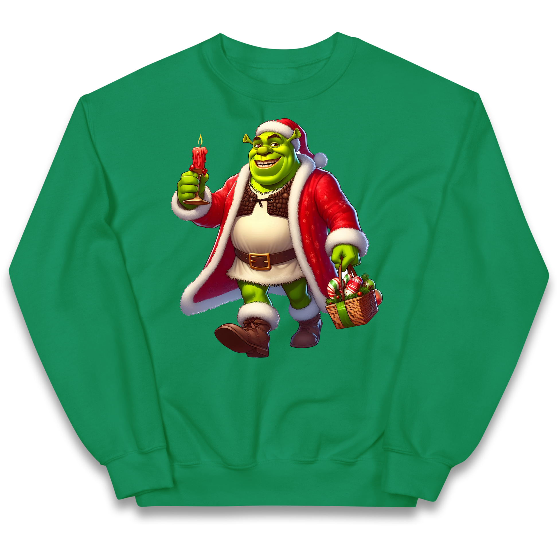 Shrek Santa Candle kids sweatshirt