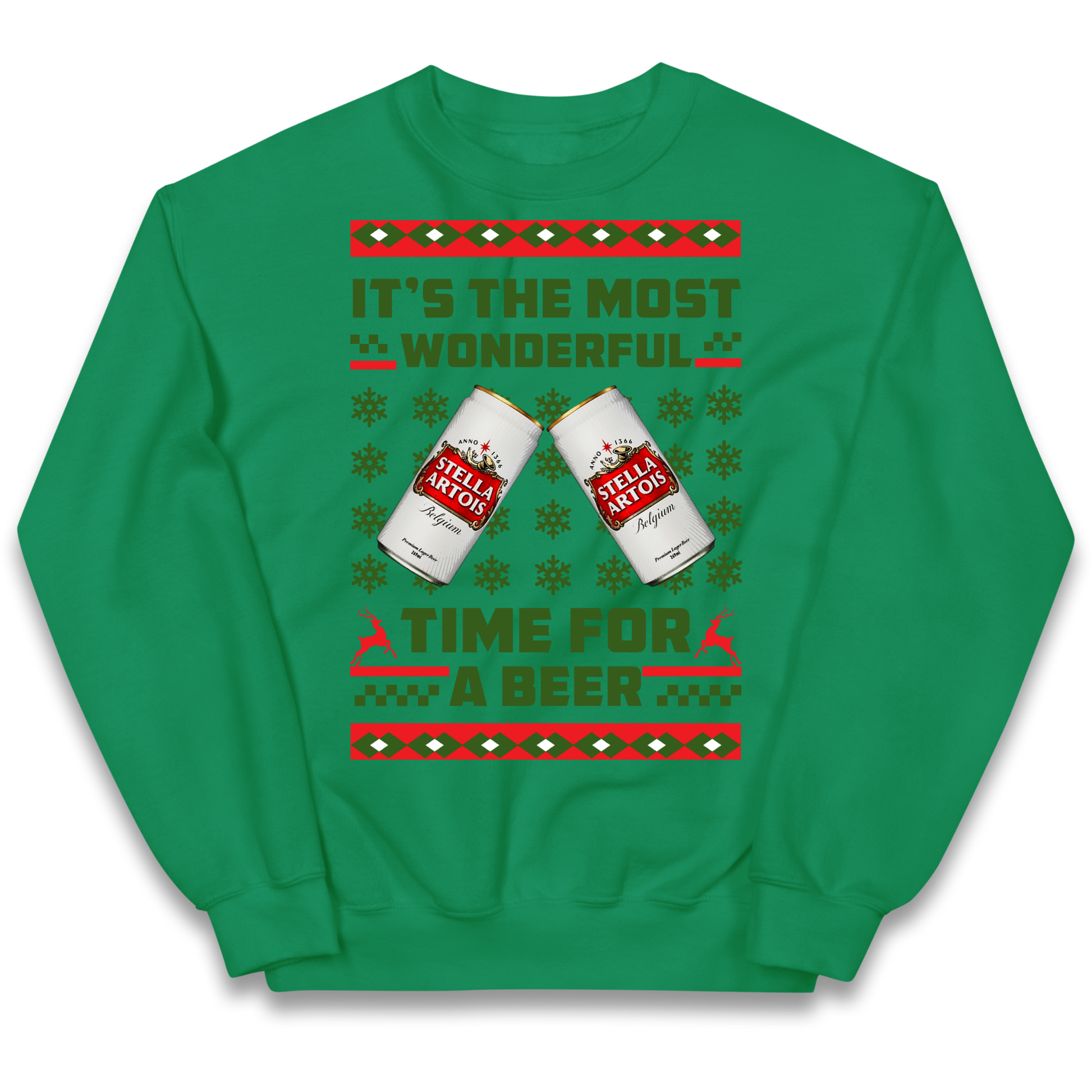 Its The Most Wonderful Time for A Beer Stella Christmas kids sweatshirt
