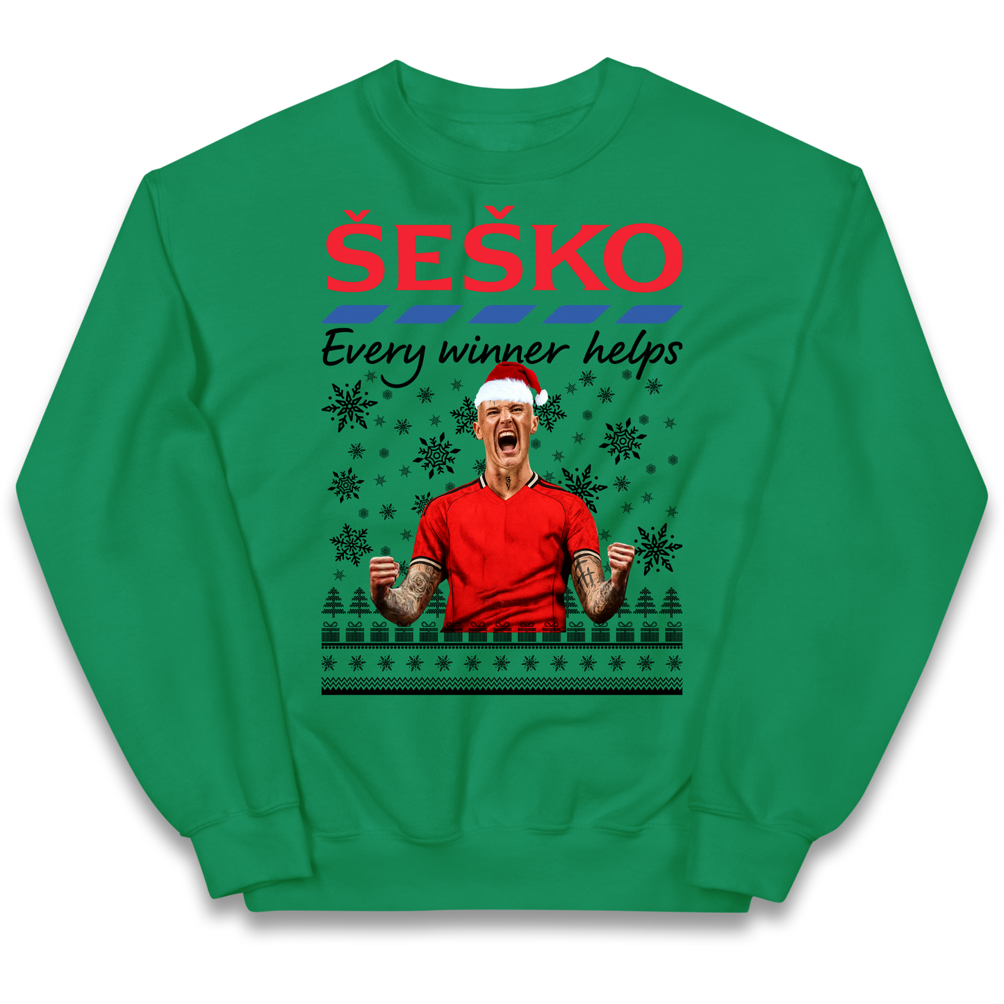 Benjamin Sesko Christmas Kids Sweatshirt