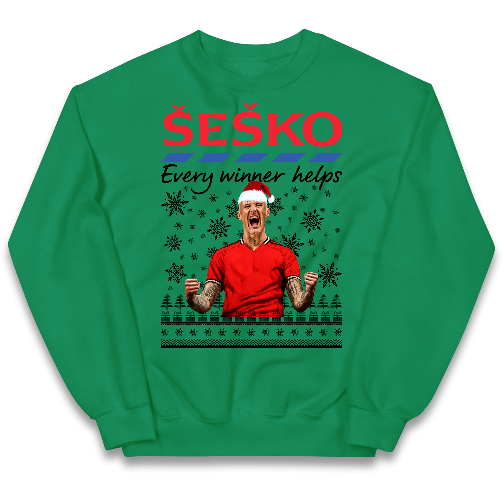 Benjamin Sesko Christmas Kids Sweatshirt