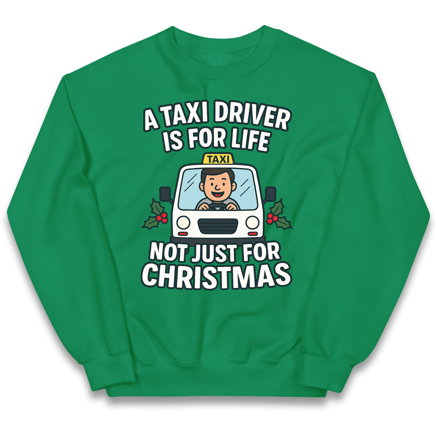 Taxi Driver Christmas Kids Jumper