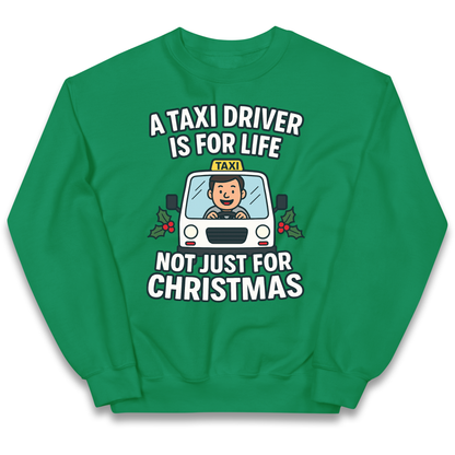 Taxi Driver Christmas Kids Jumper