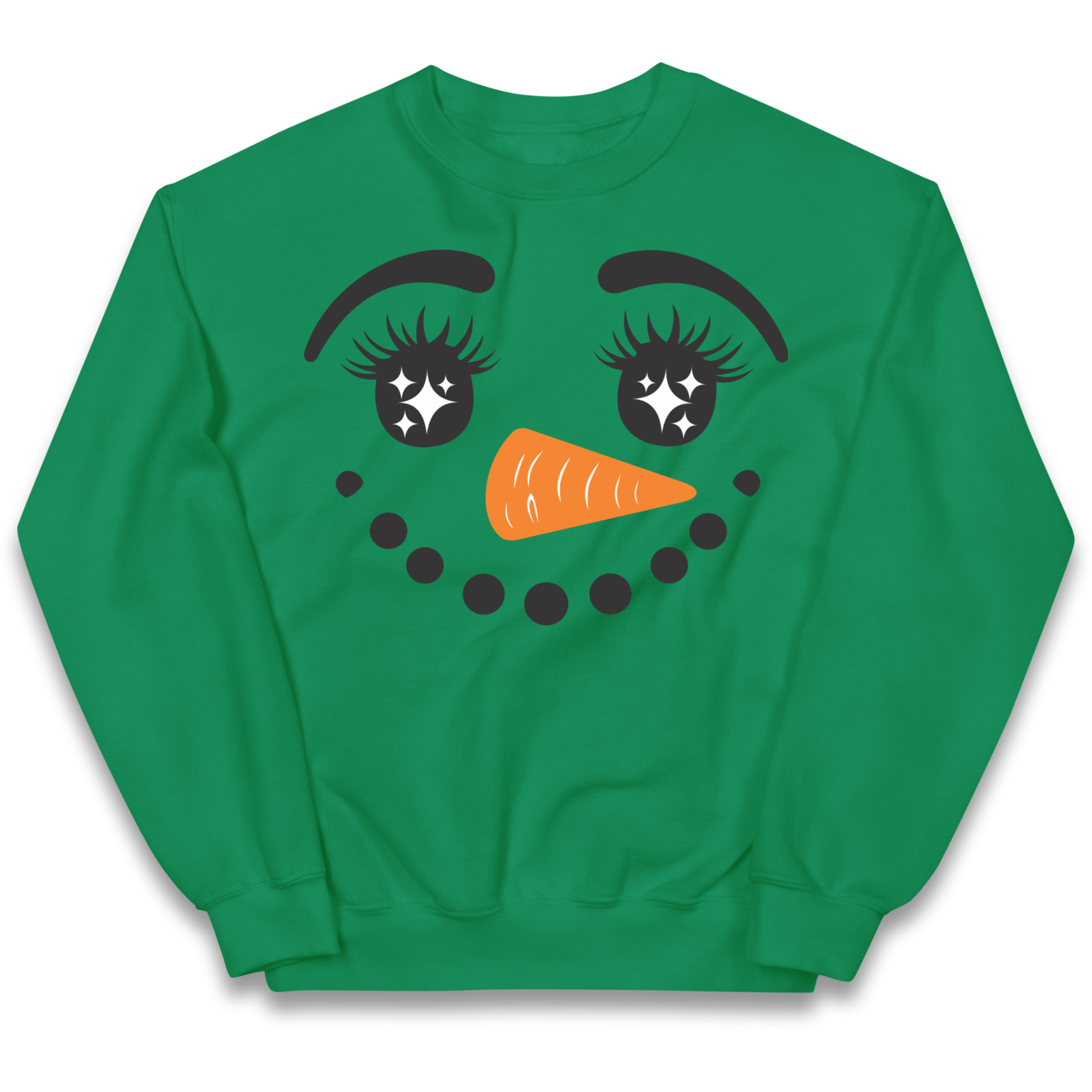 Snowman Face Christmas kids sweatshirt