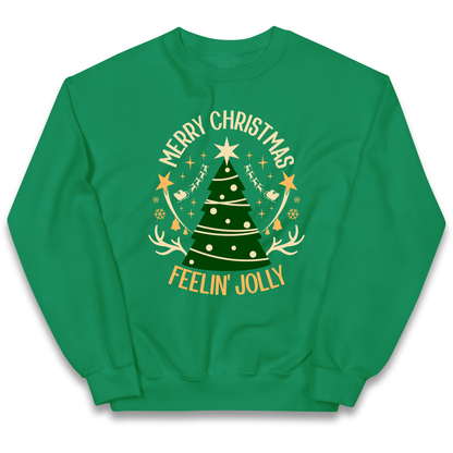 Merry Christmas Feeling Jolly Christmas kids sweatshirt