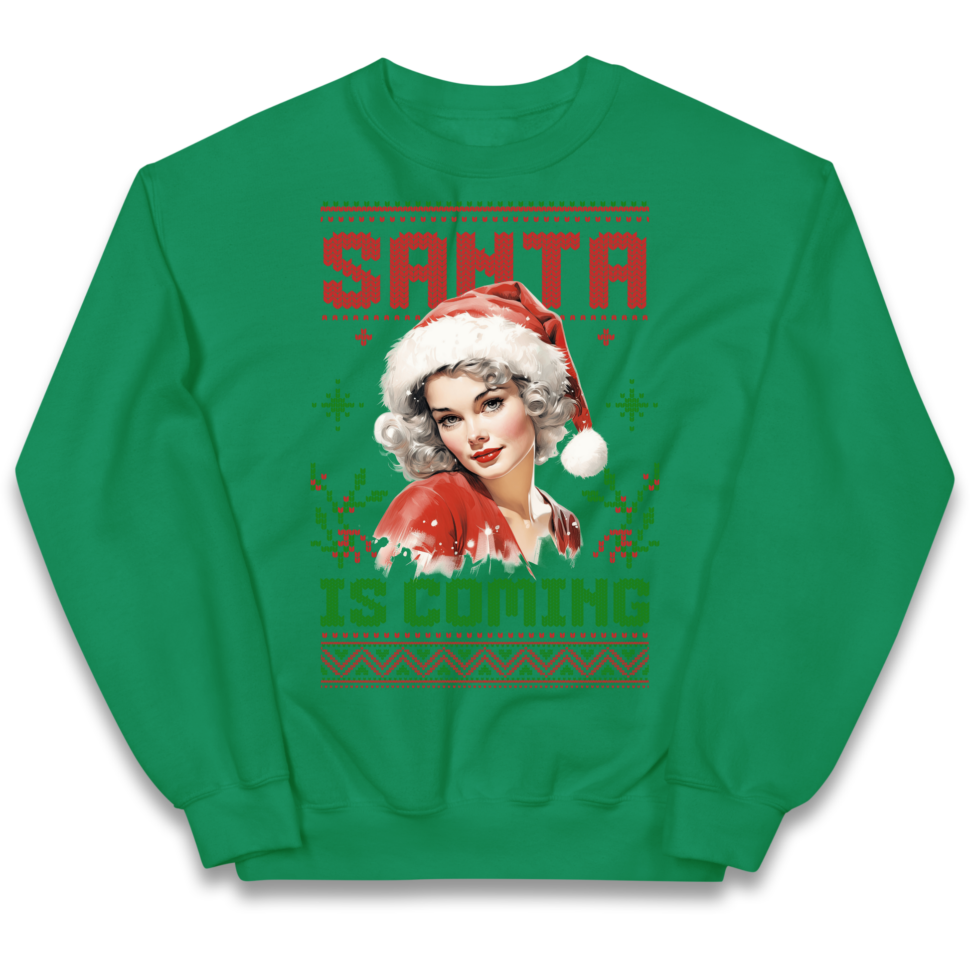 Santa is Coming Christmas kids sweatshirt