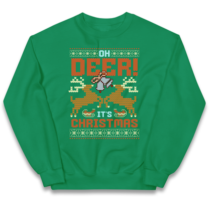 Oh Deer its Christmas kids sweatshirt