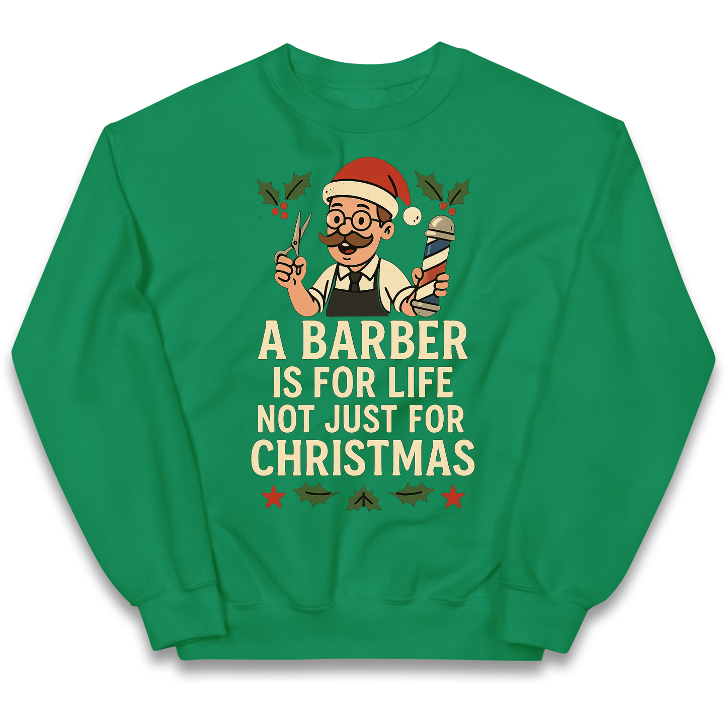 Barber Christmas Kids Jumper