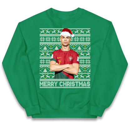 Merry Christmas Ronaldo kids sweatshirt