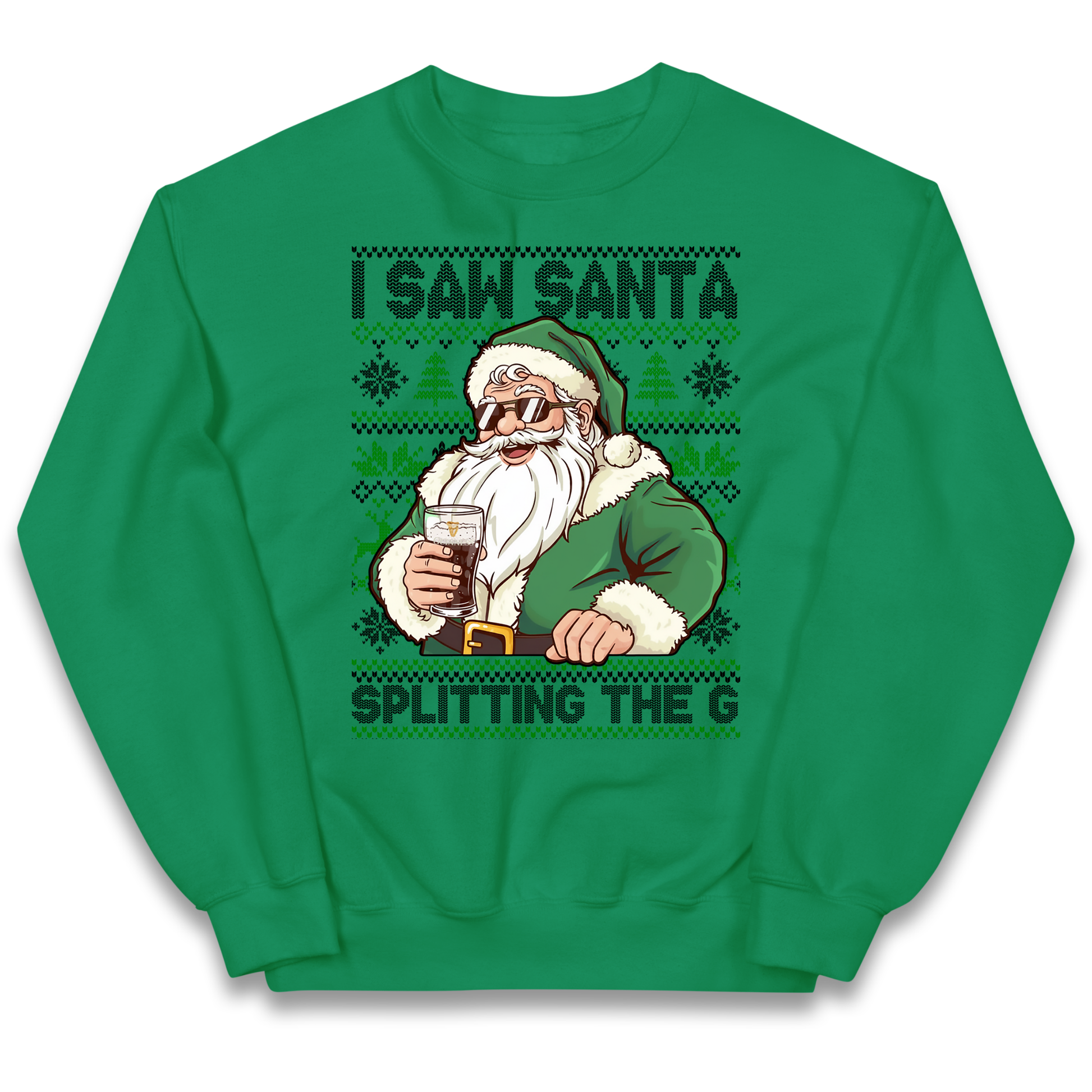 Santa Splitting The G Kids Sweatshirt