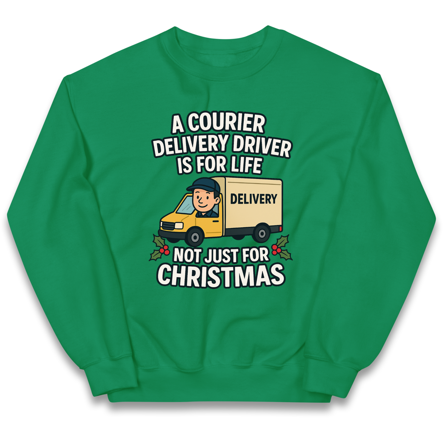 Courier Delivery Driver Christmas Kids Jumper