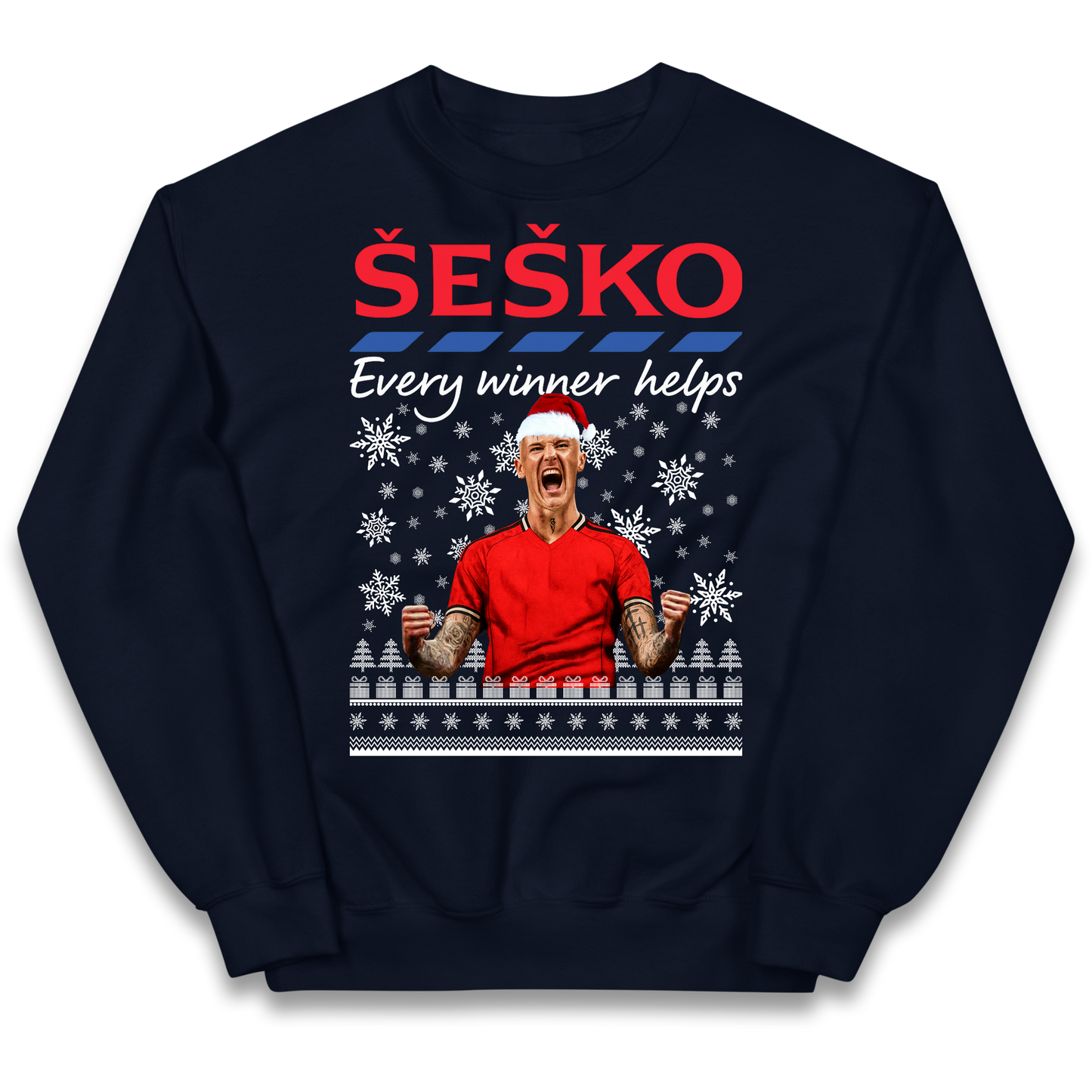 Benjamin Sesko Christmas Kids Sweatshirt