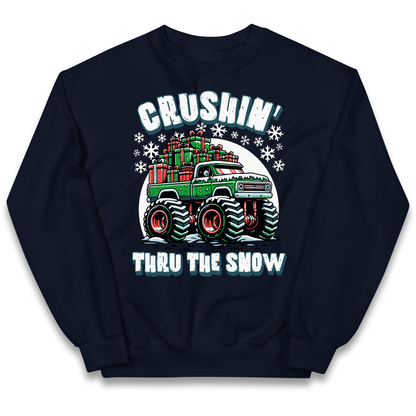 Crushin Thru The Snow kids sweatshirt