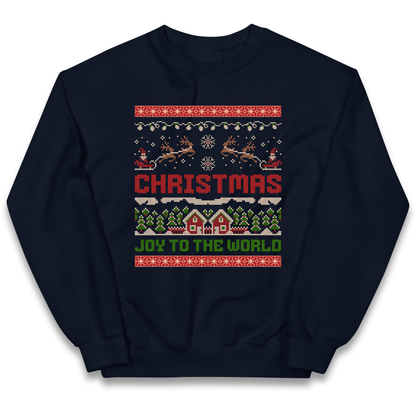 Christmas Joy to the World Christmas kids sweatshirt