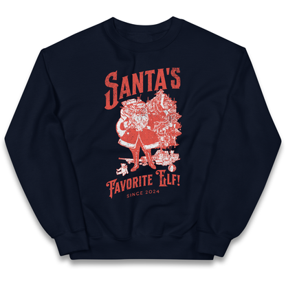 Santas Favourite Elf Christmas kids sweatshirt