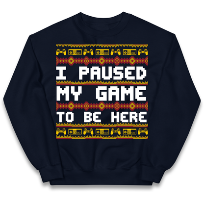 Paused My Game Kids Sweatshirt