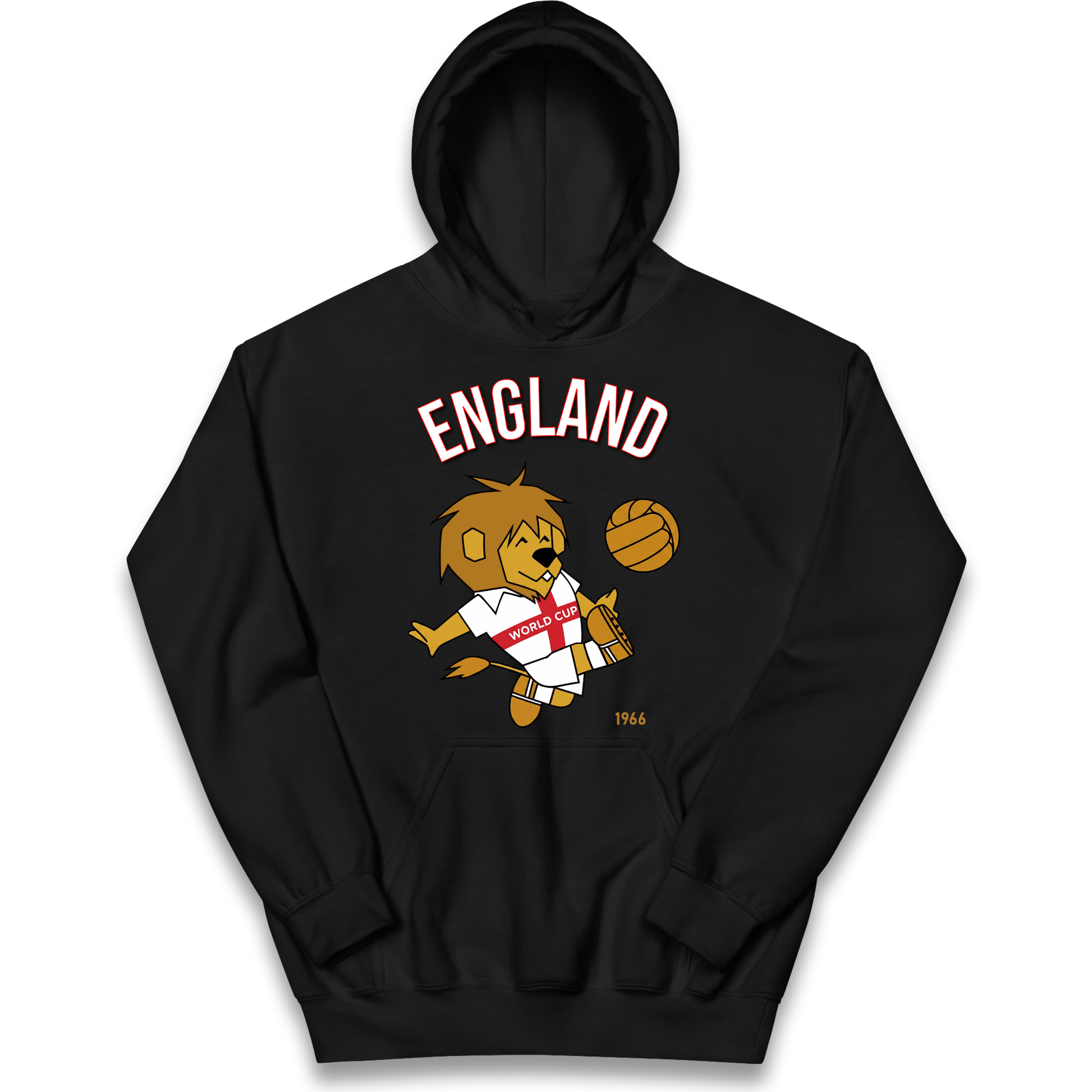England World Cup Willie 1966 Football Kids Hoodie