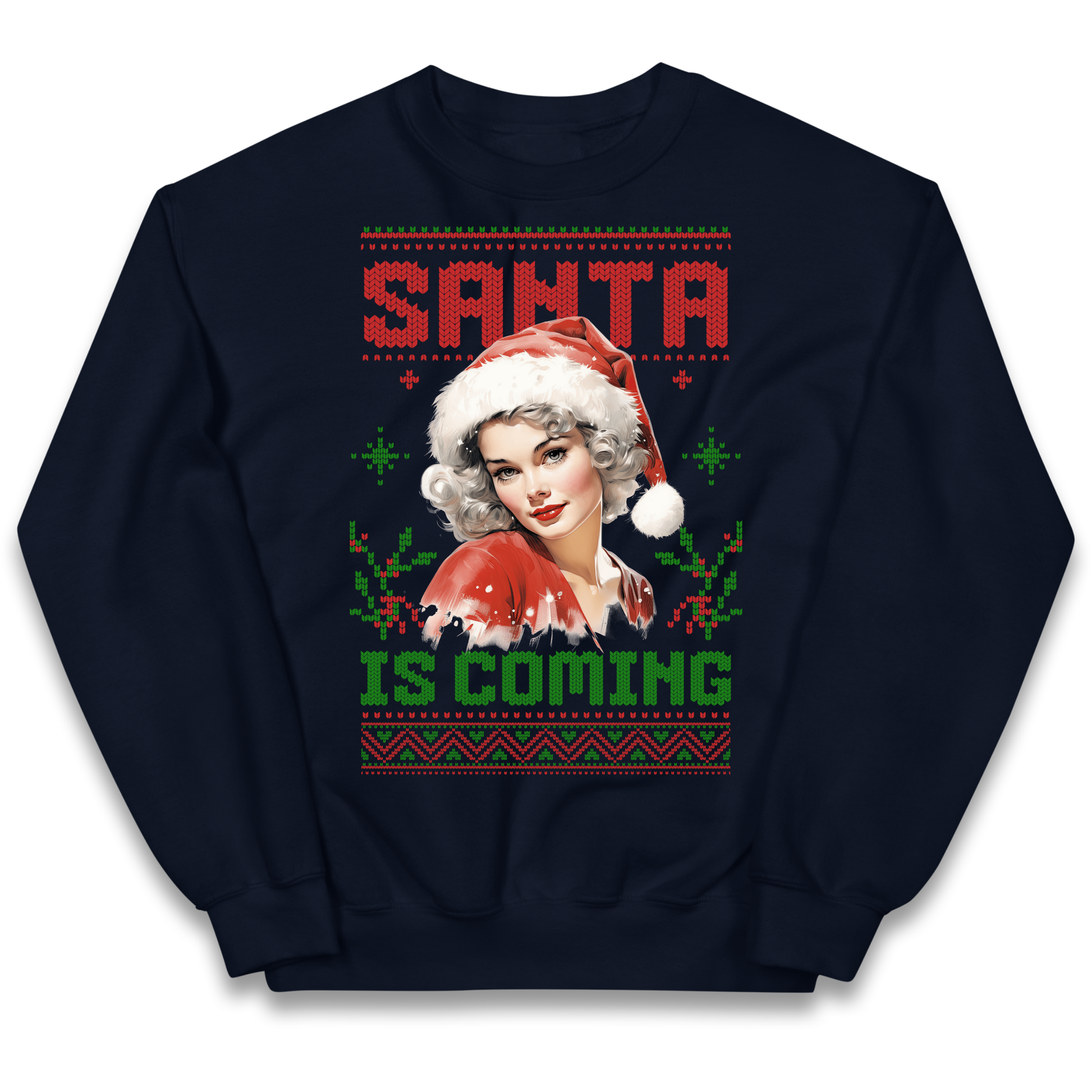 Santa is Coming Christmas kids sweatshirt