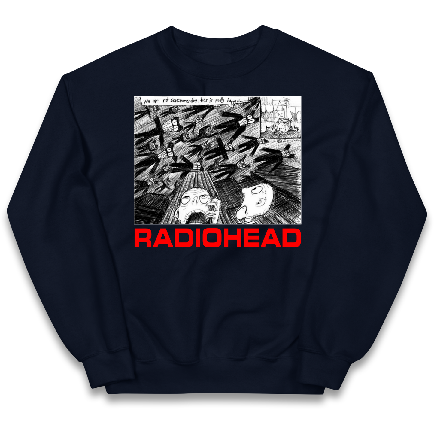 Radiohead We Are Not Screaming kids sweatshirt