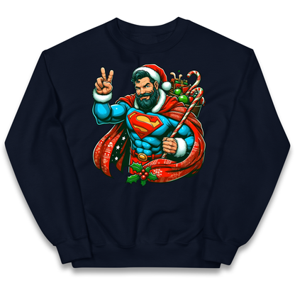 Superman Santa kids sweatshirt