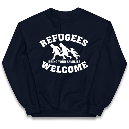 Welcome Refugees kids sweatshirt