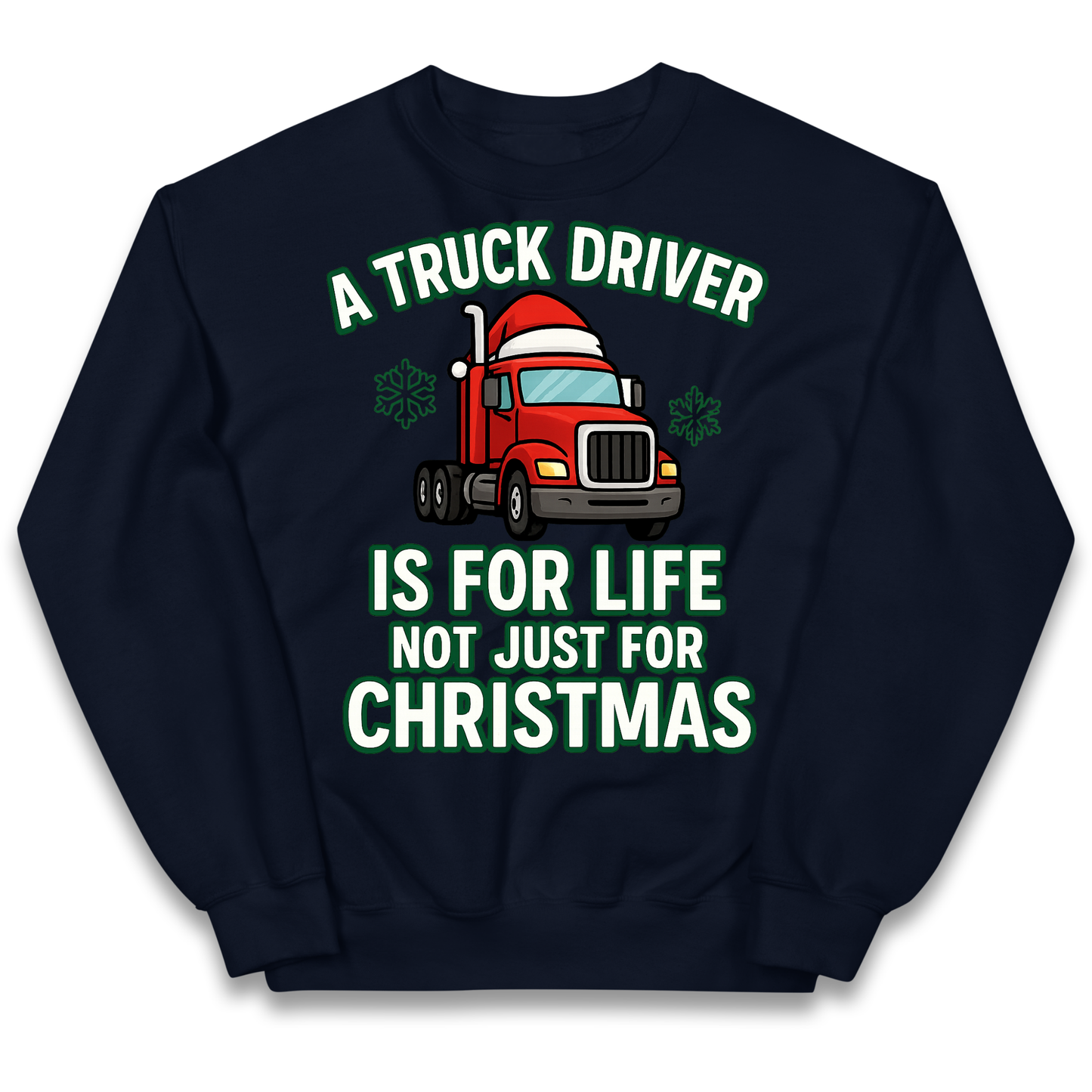 Truck Driver Christmas Kids Jumper