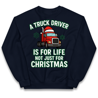 Truck Driver Christmas Kids Jumper