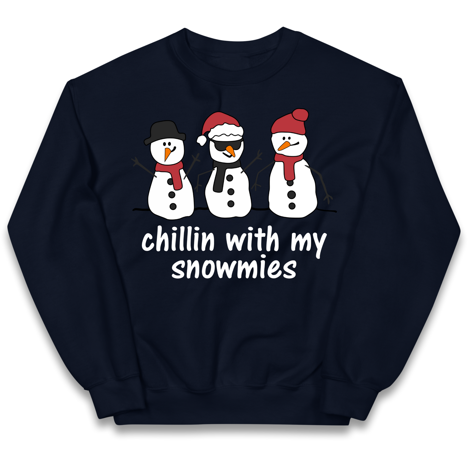 Chillin With My Snowmies kids sweatshirt