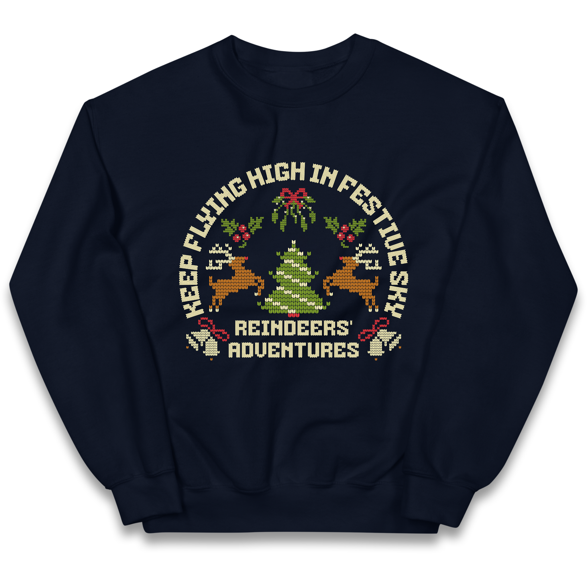Keep Flying High In Festive Sky Christmas kids sweatshirt