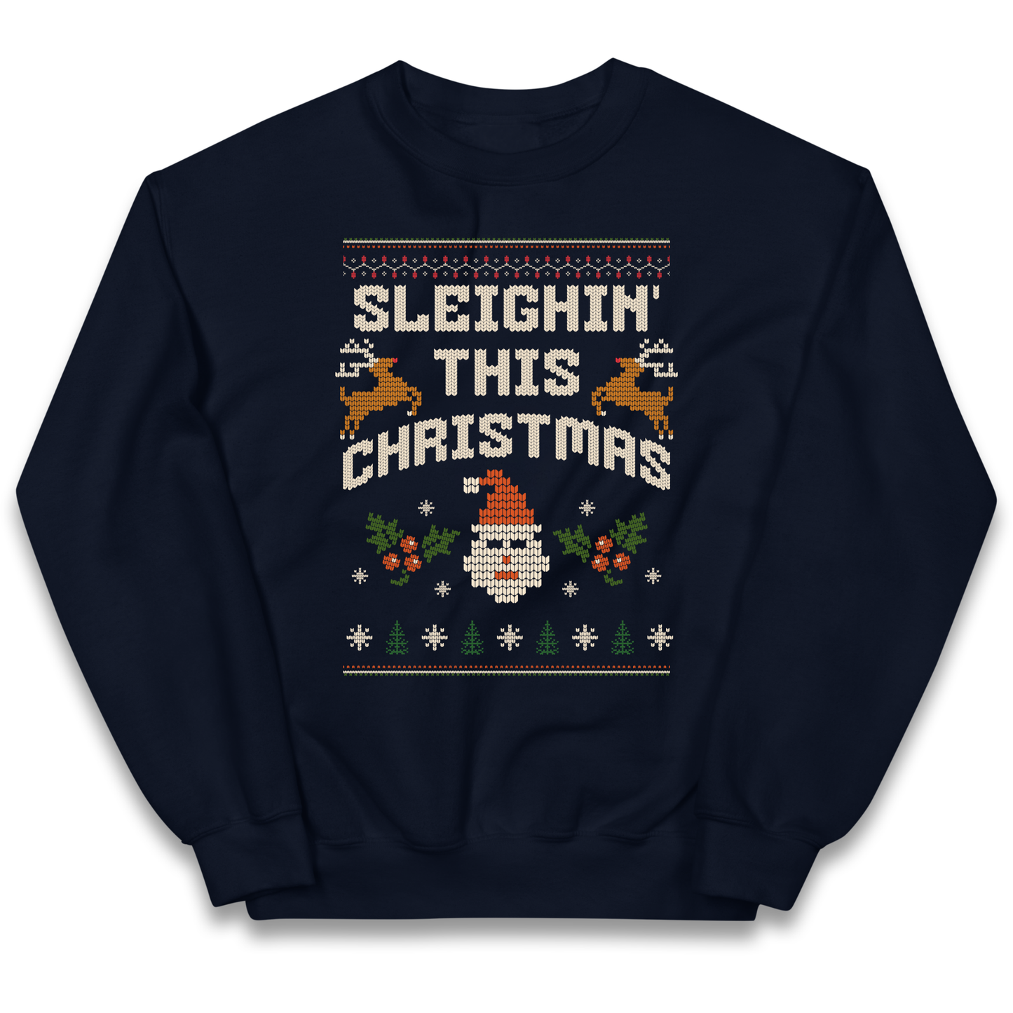 Sleighin This Christmas Christmas kids sweatshirt