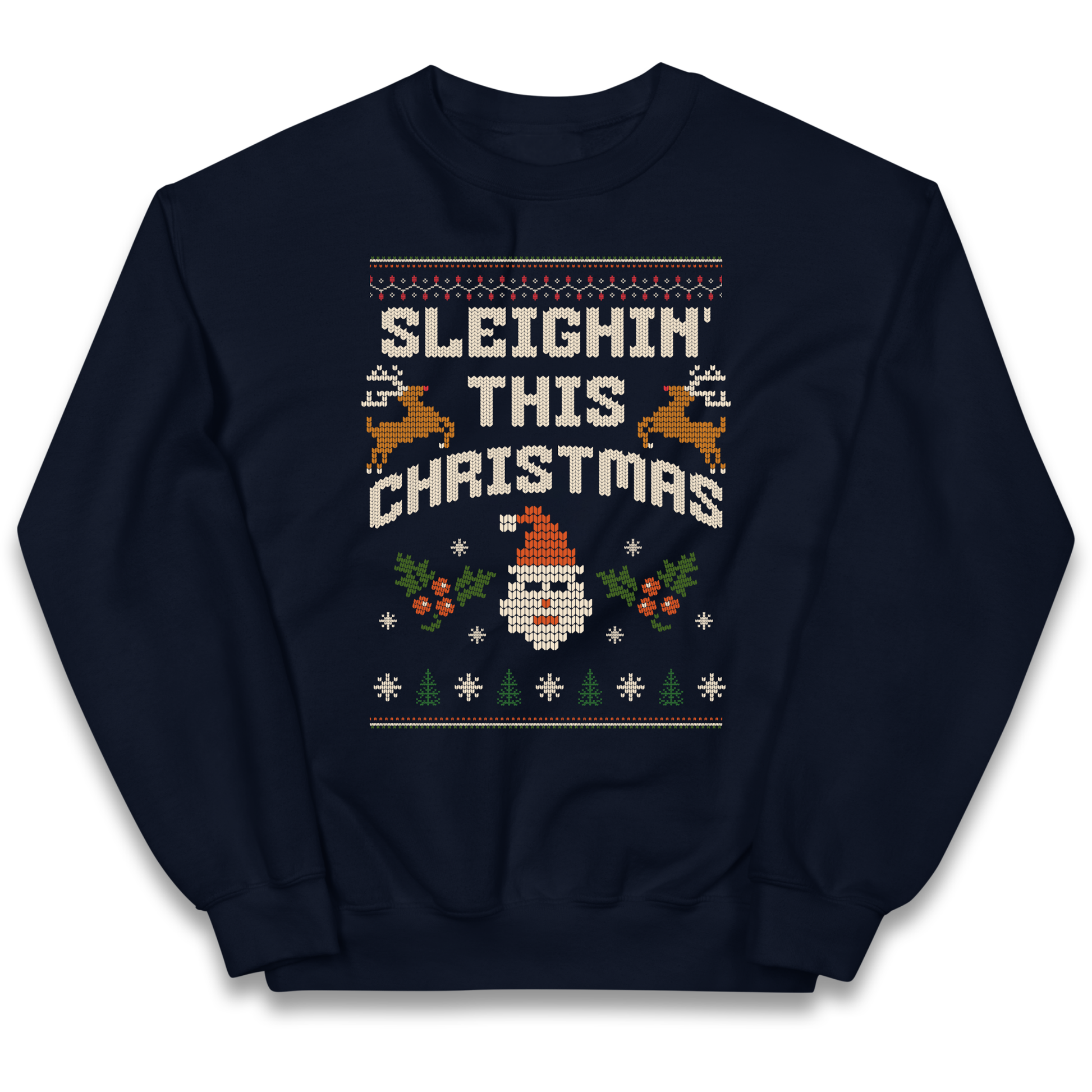 Sleighin This Christmas Christmas kids sweatshirt