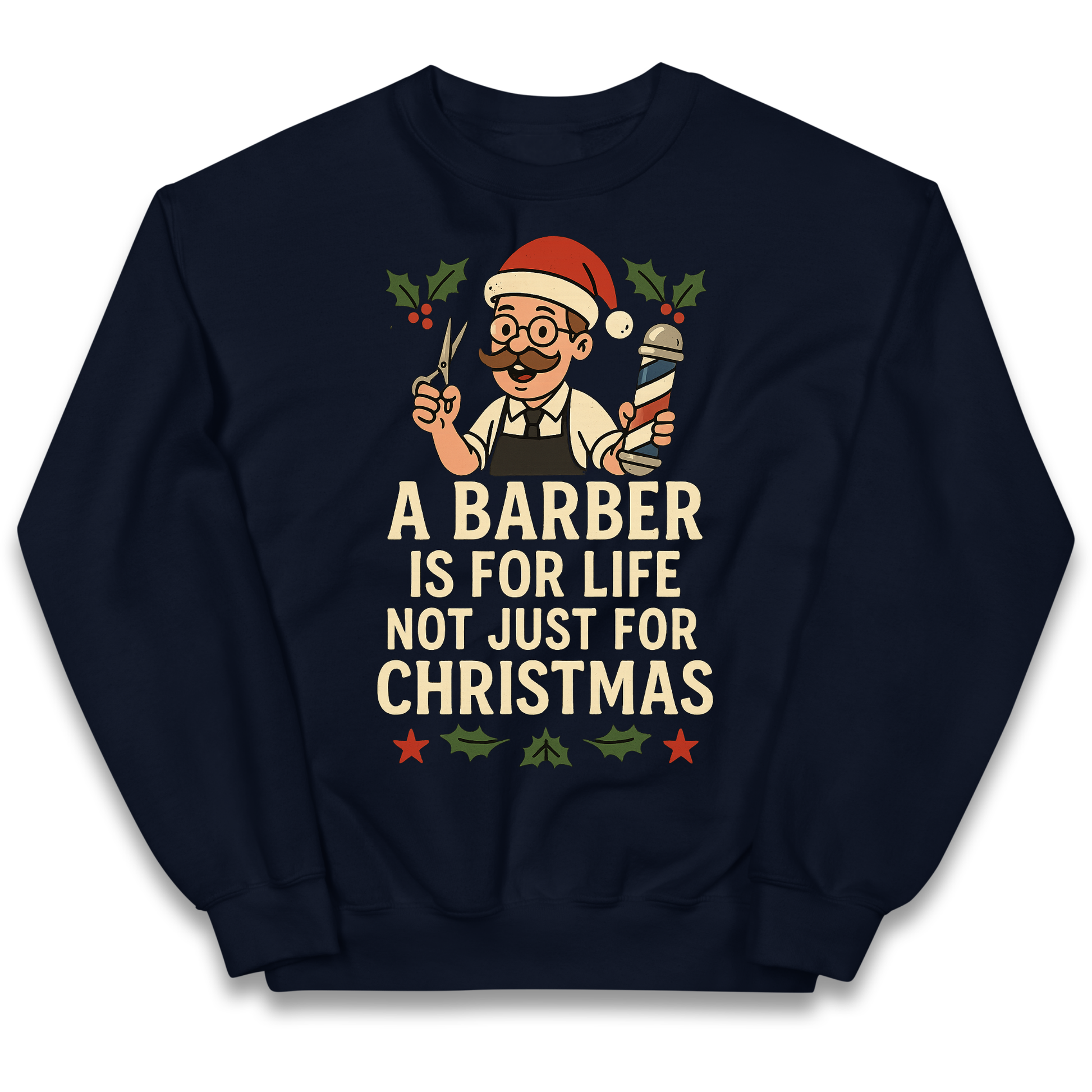 Barber Christmas Kids Jumper