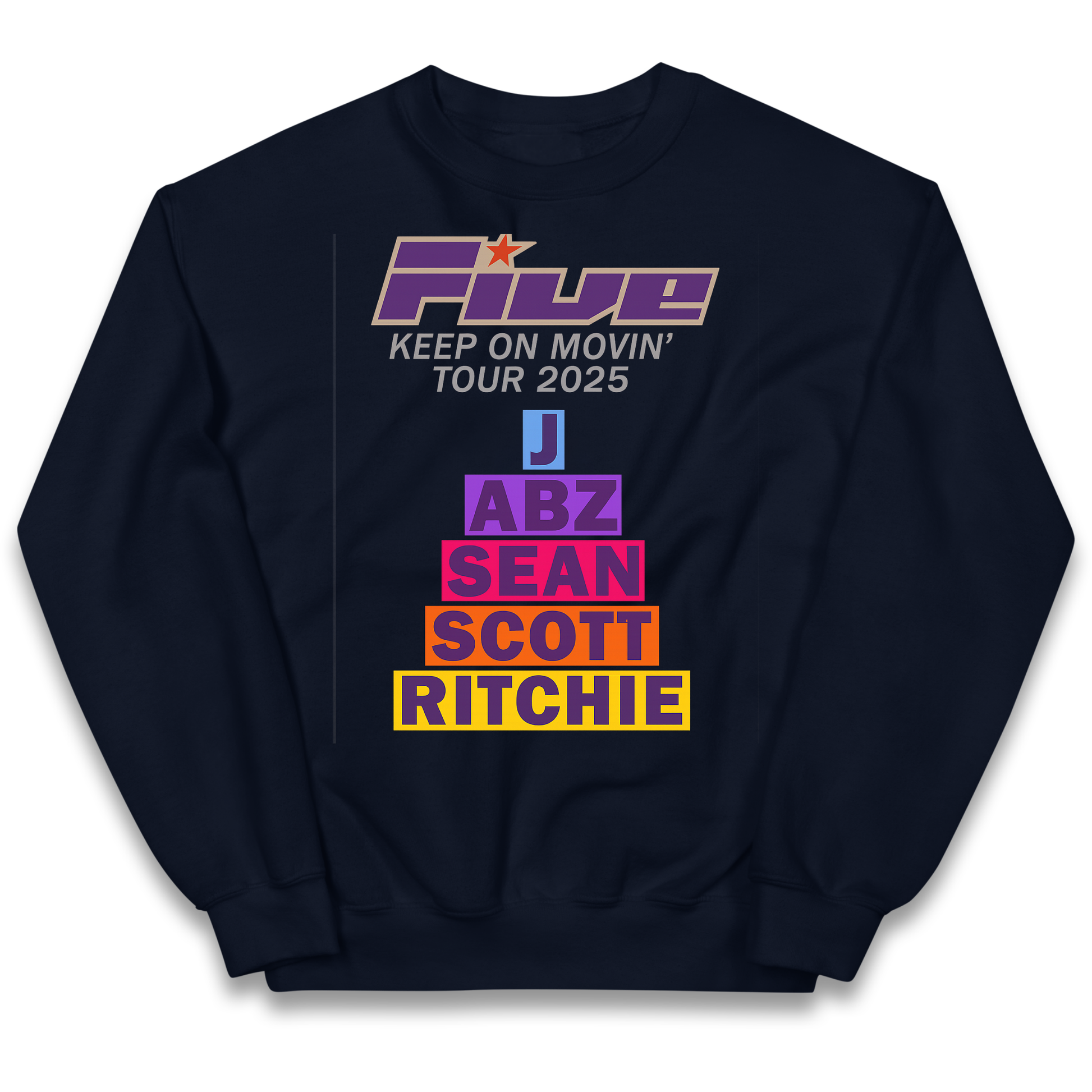 Five Keep On Movin' Tour 2025 kids sweatshirt