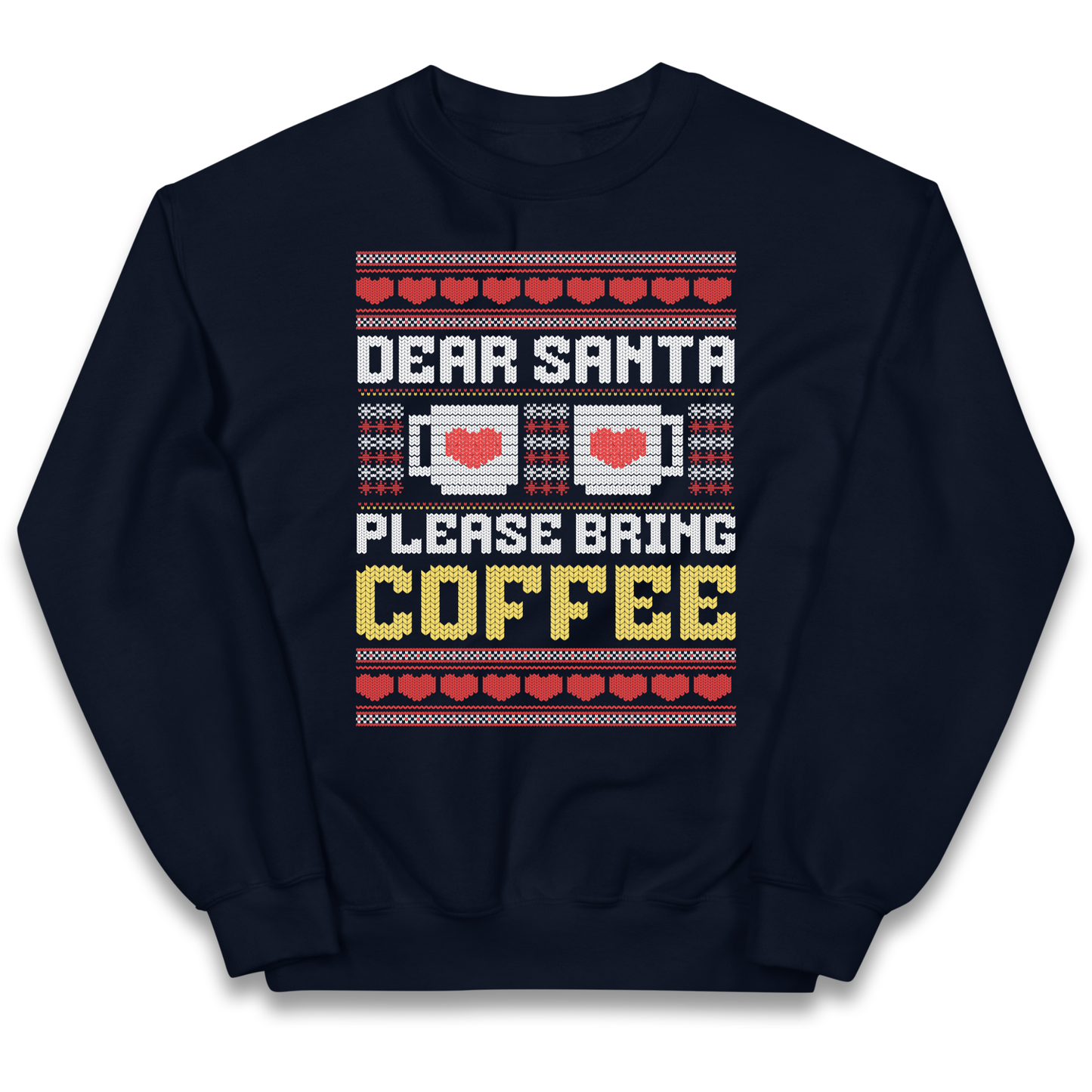 Dear Santa Please Bring Coffee kids sweatshirt