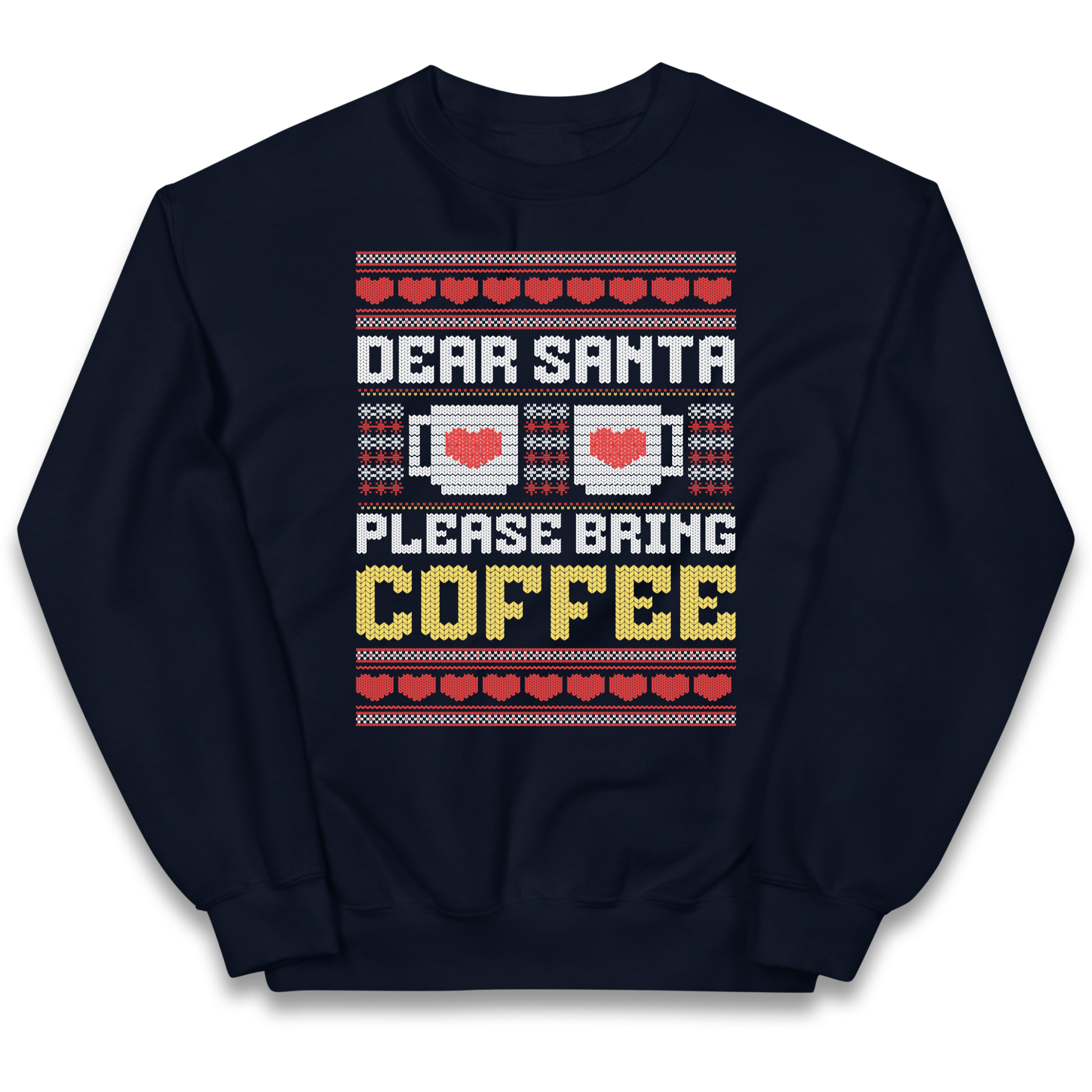 Dear Santa Please Bring Coffee kids sweatshirt