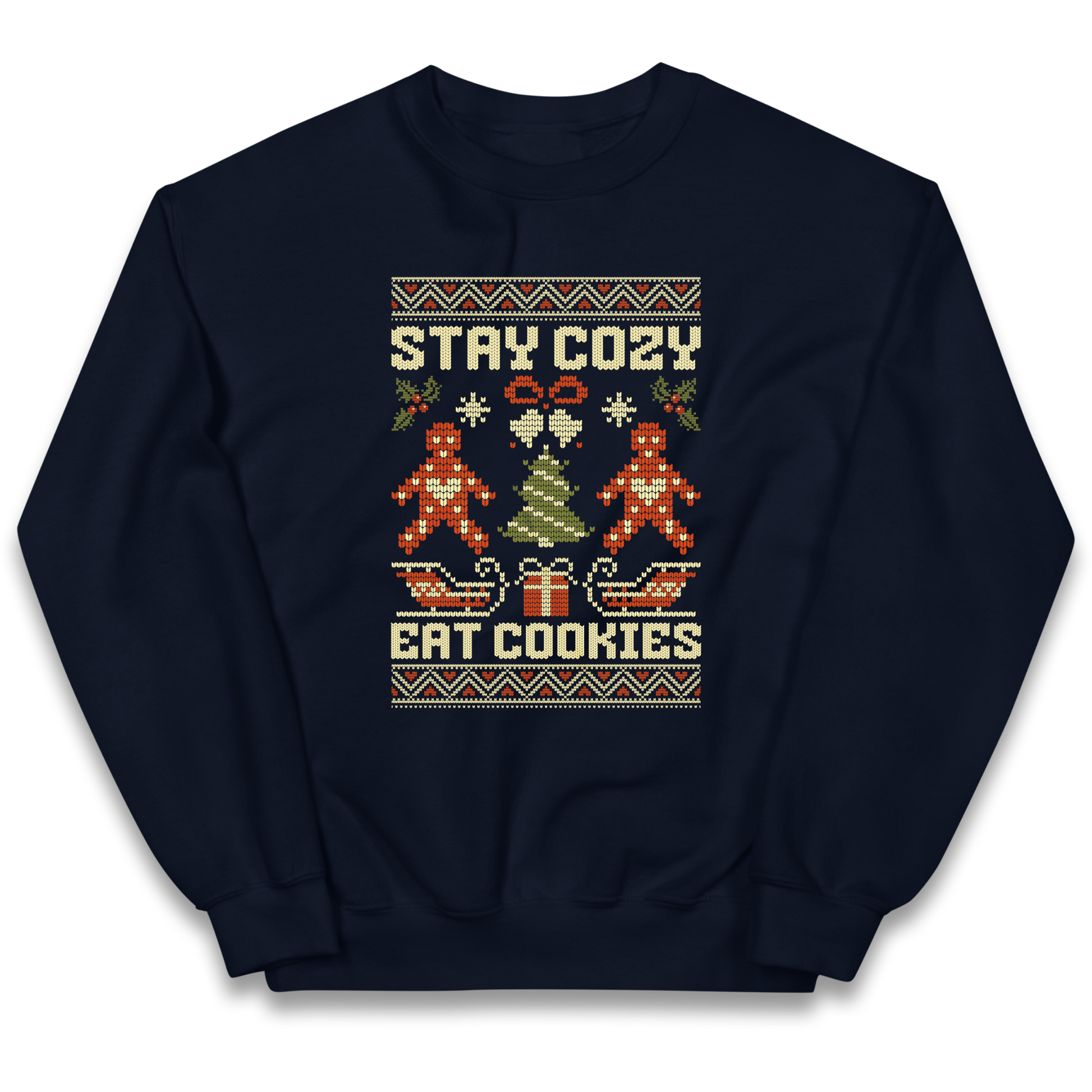 Stay Cozy Eat Cookies Christmas kids sweatshirt