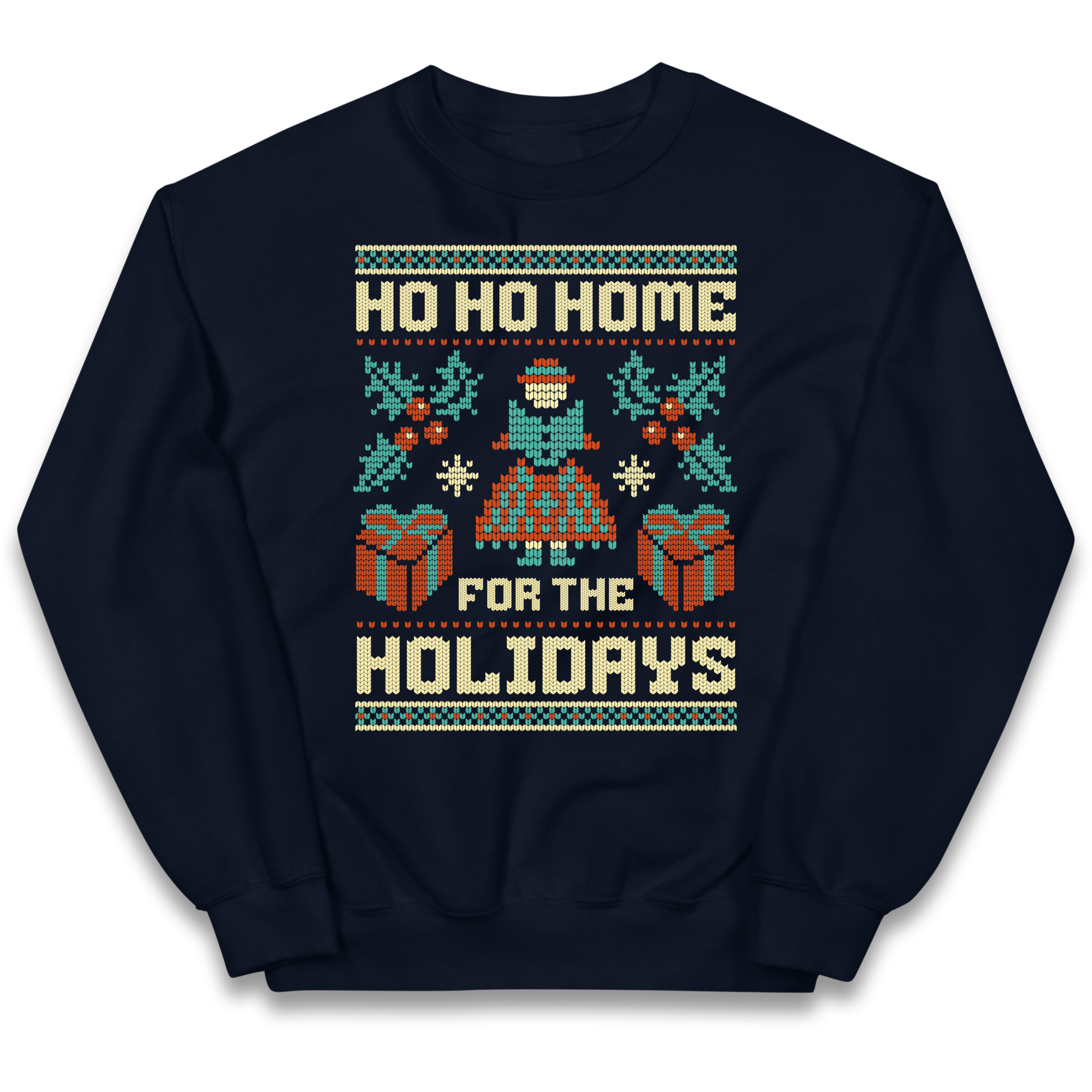 HO HO Home For the Holidays Christmas kids sweatshirt