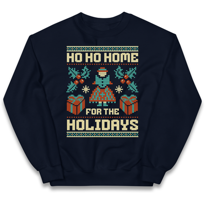 HO HO Home For the Holidays Christmas kids sweatshirt