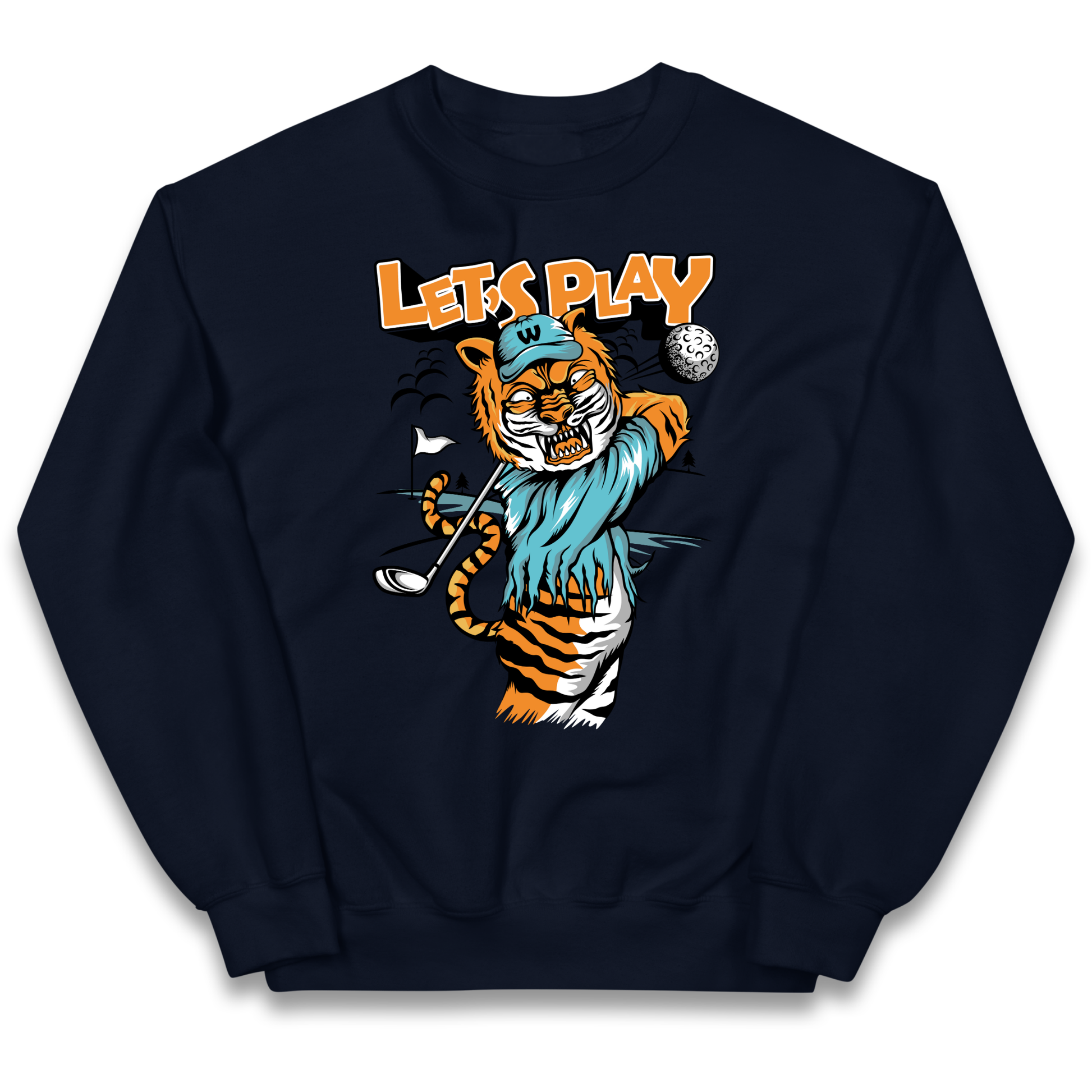 Lets Play Golf Tiger kids sweatshirt