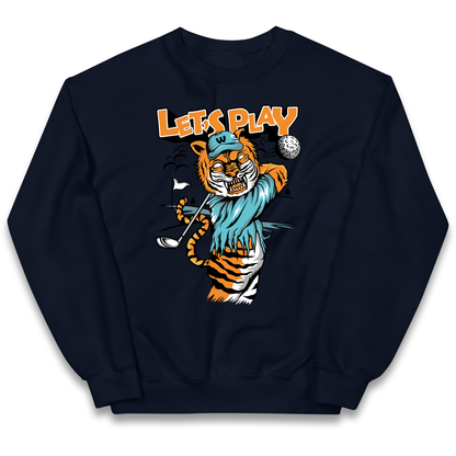 Lets Play Golf Tiger kids sweatshirt