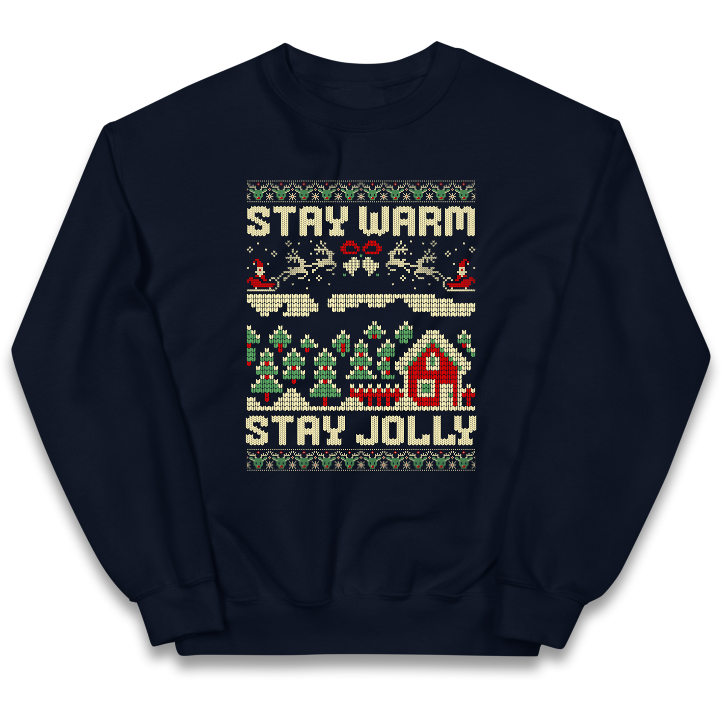 Stay Warm Stay Jolly Christmas kids sweatshirt
