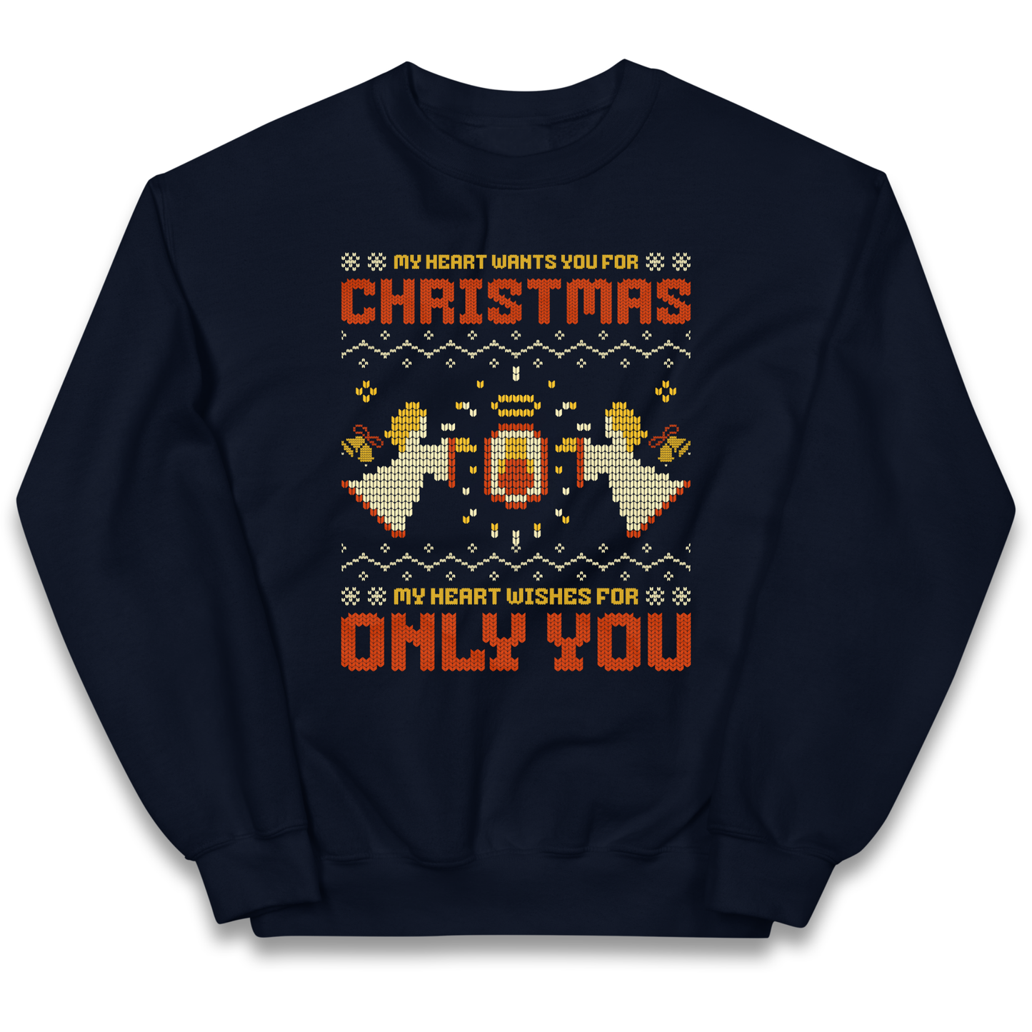 My Heart Wants You For Christmas Only You Christmas kids sweatshirt