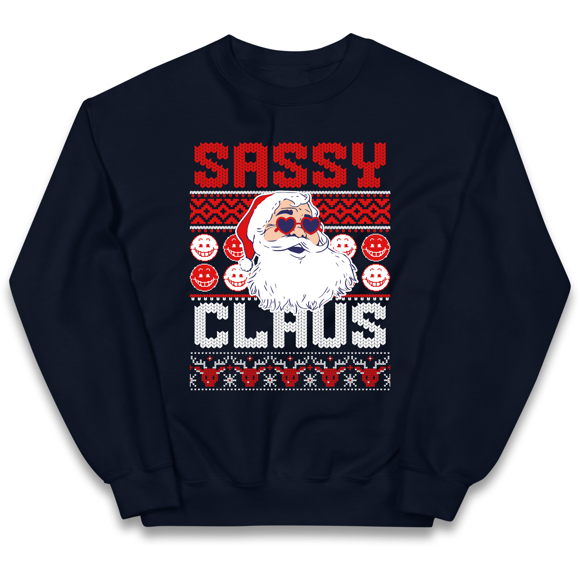 Sassy Claus Santa Christmas kids sweatshirt