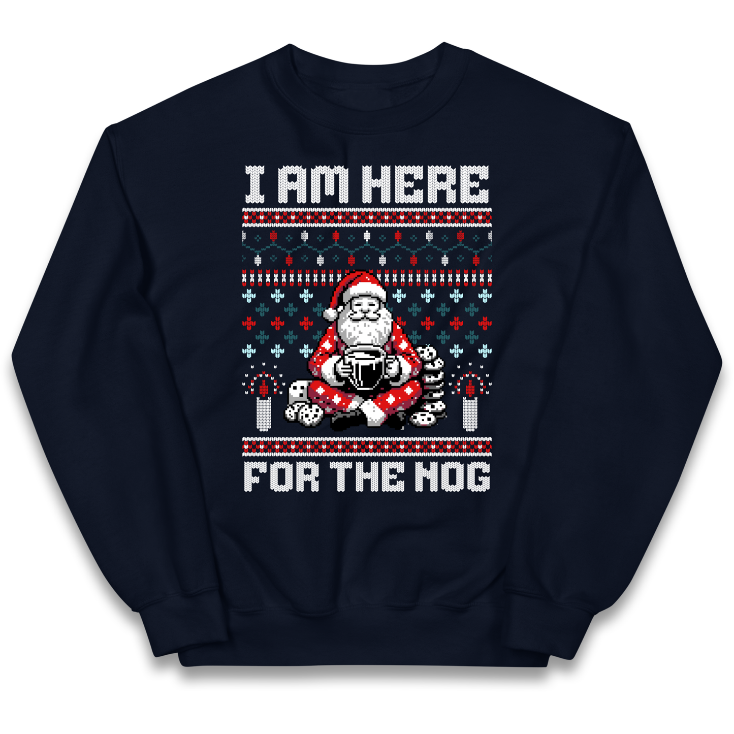 I am Here For The Nog Christmas kids sweatshirt