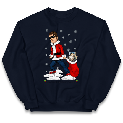 Liam Gallagher Christmas Santa kids sweatshirt