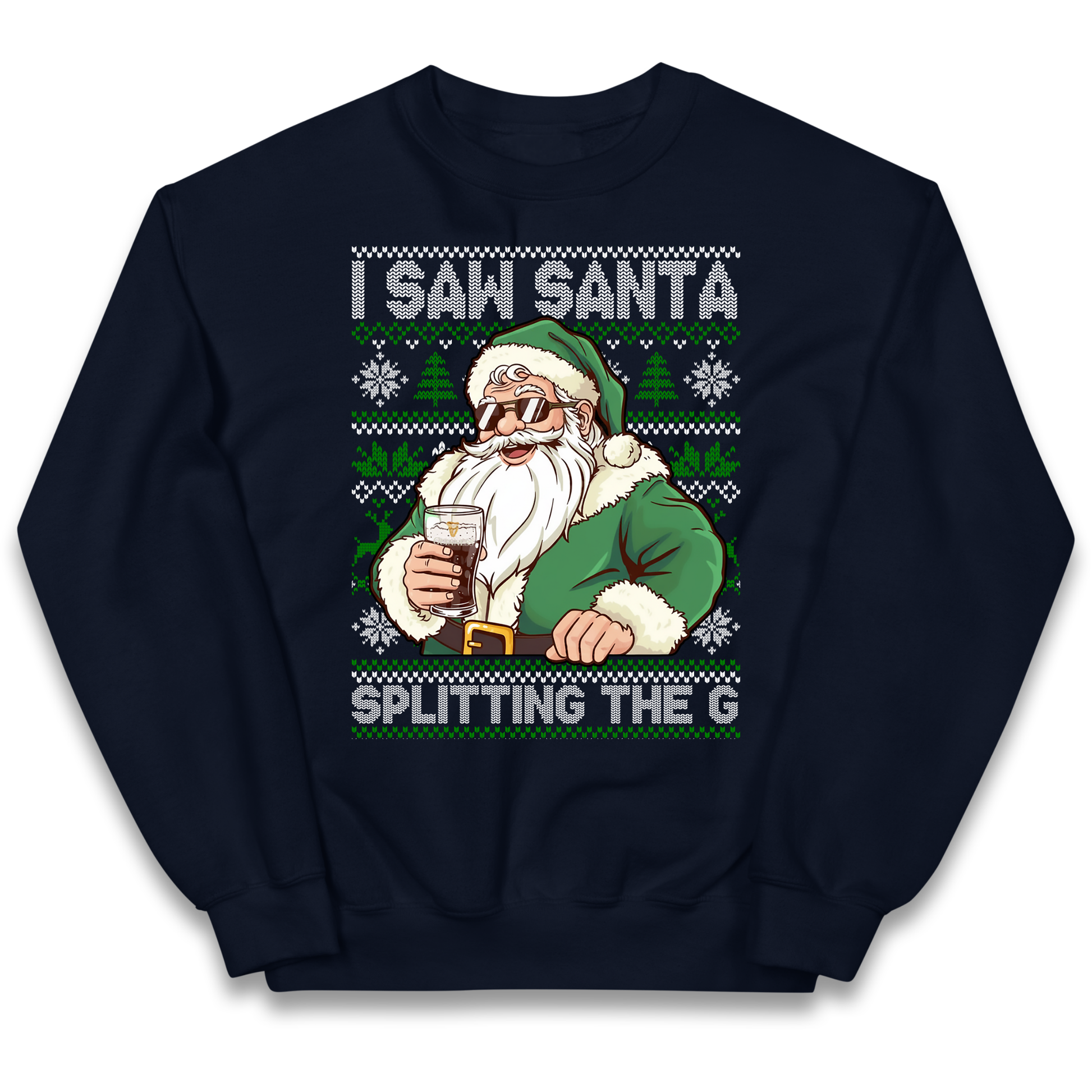 Santa Splitting The G Kids Sweatshirt