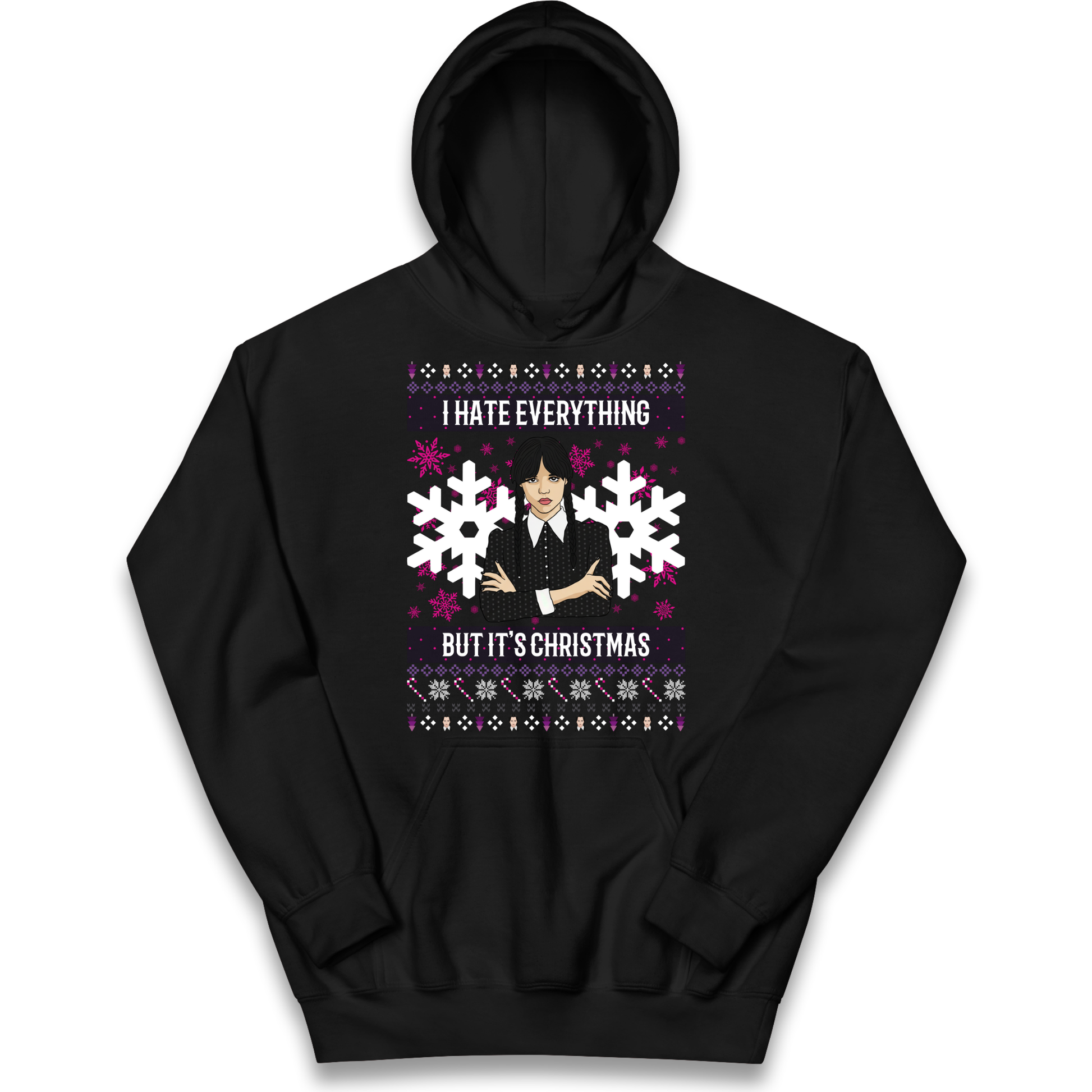 Wednesday addams Christmas Kids Hoodie