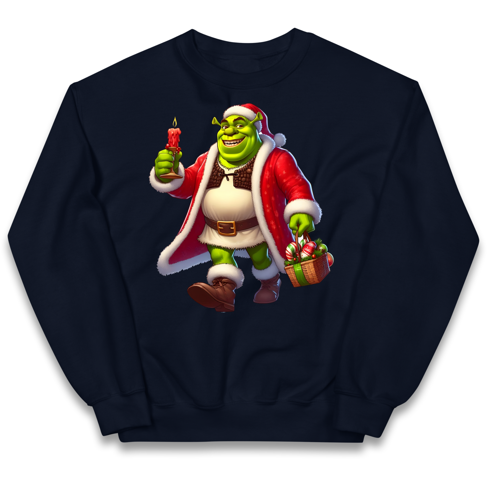 Shrek Santa Candle kids sweatshirt