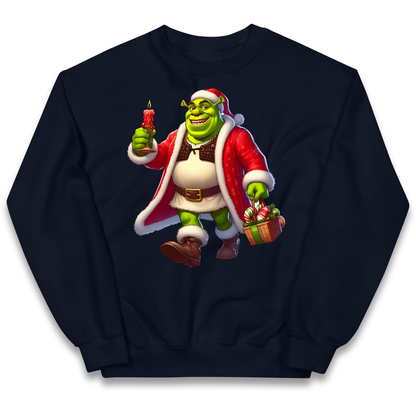 Shrek Santa Candle kids sweatshirt