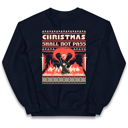 Christmas Shall Not Pass kids sweatshirt